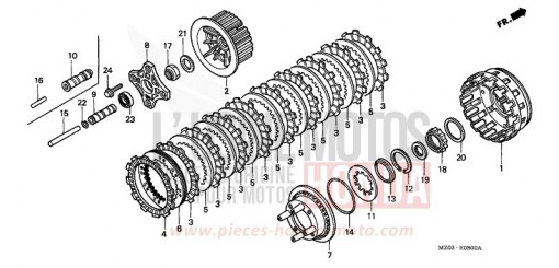 EMBRAYAGE GL1500CW de 1998